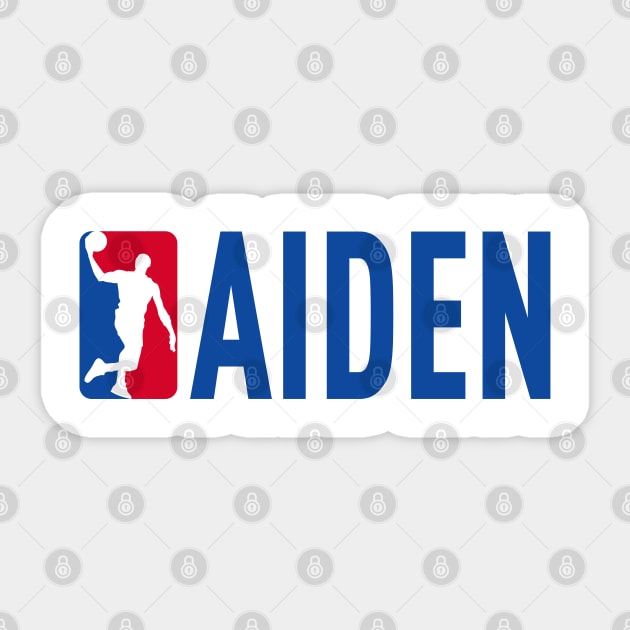 Aiden NBA Basketball Custom Player Your Name T-Shirt Sticker by Baseball Your Name